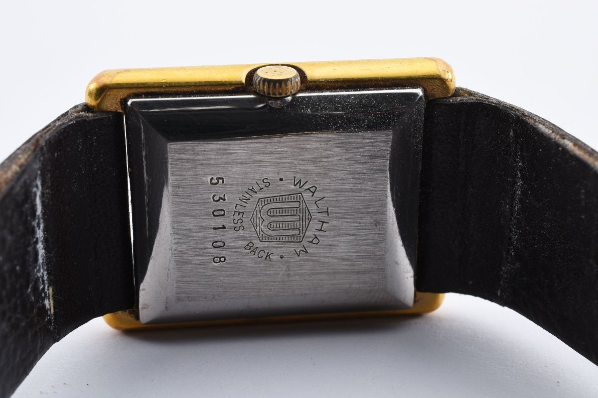 ウォルサム マキシム スクエア ブラックフェイス 手巻き メンズ 腕時計 WALTHAMの画像3