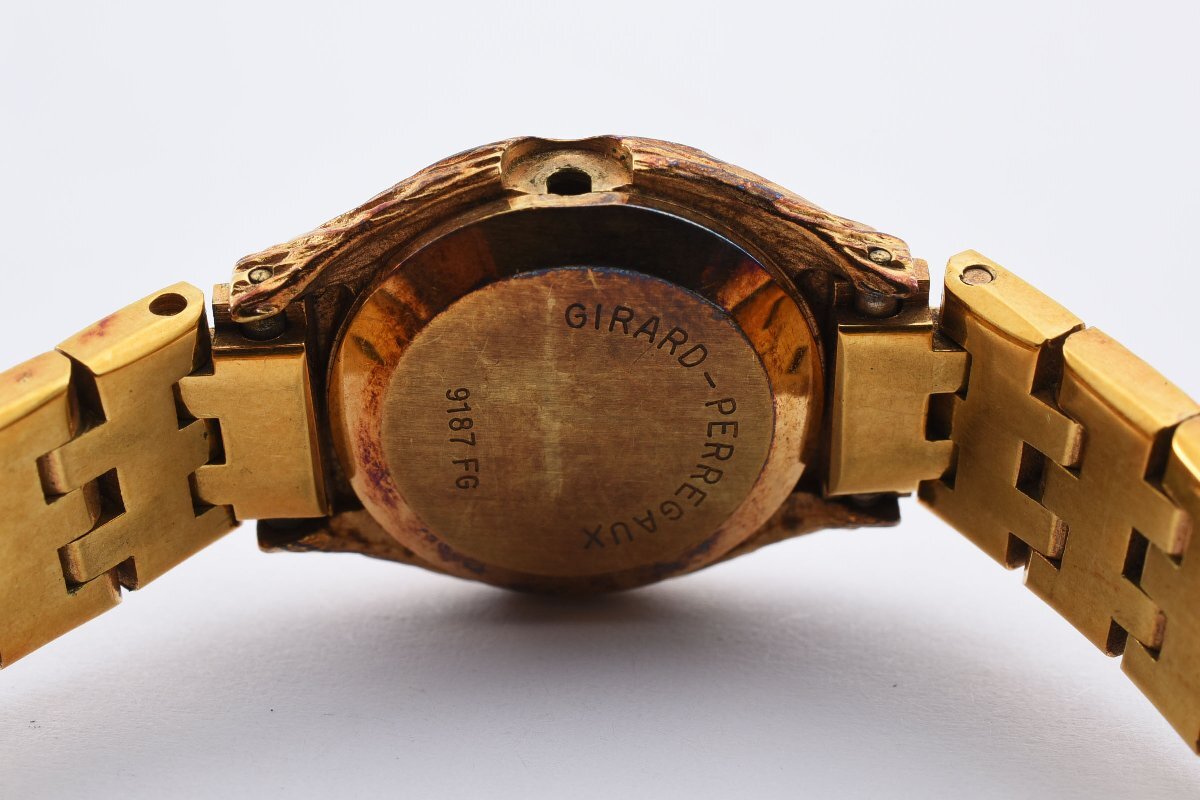 ジラールペルゴ ラウンド ゴールド 9187 FG 手巻き レディース 腕時計 GIRARD-PERREGAUXの画像3