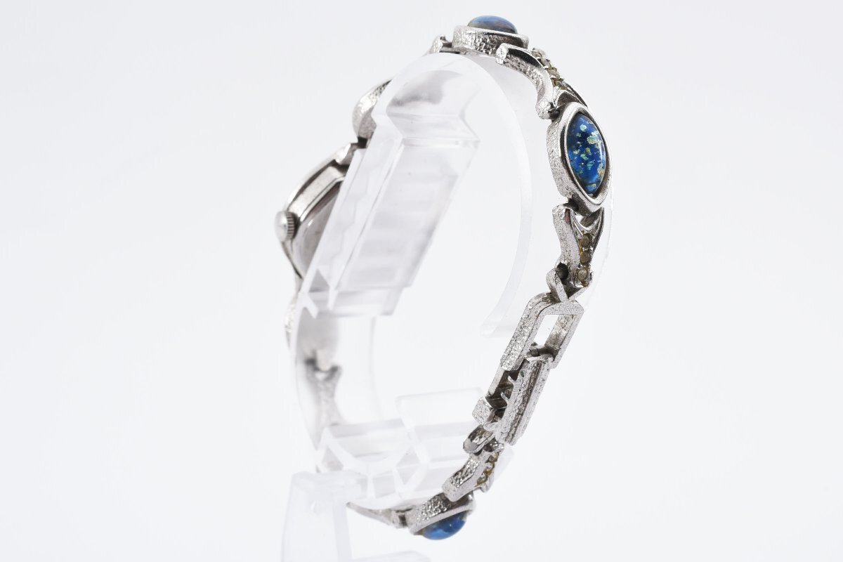 エレガンス 石付き オーバル 手巻き レディース 腕時計 Eleganceの画像4