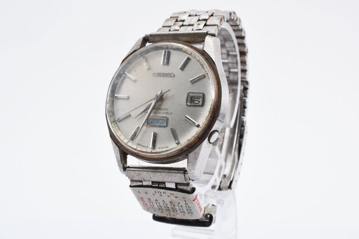 稼働品 セイコー マティック デイデイト 6206-8040 自動巻き メンズ 腕時計 SEIKOの画像2