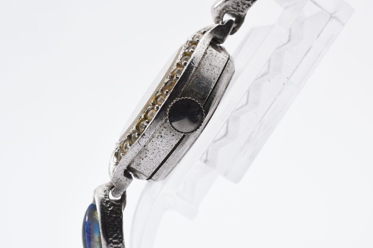エレガンス 石付き オーバル 手巻き レディース 腕時計 Eleganceの画像7