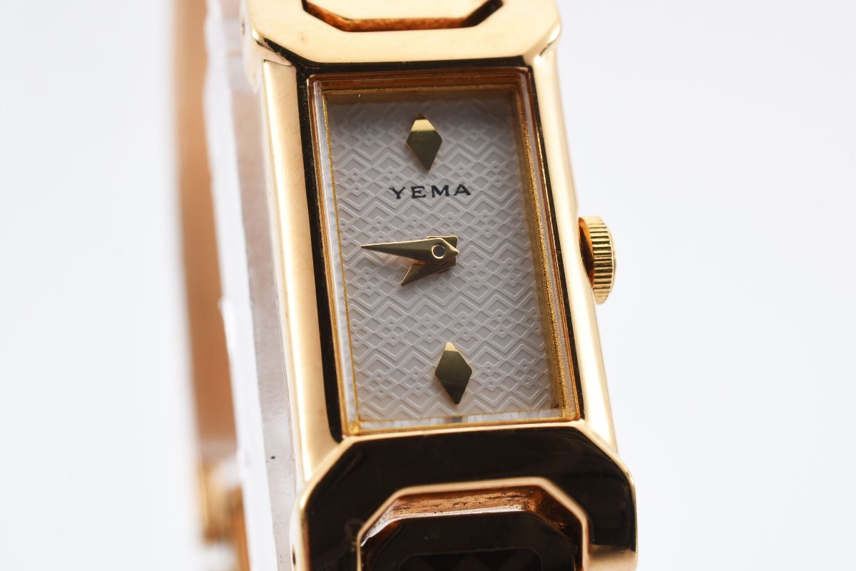 イエマ スクエア ゴールド YM302 クオーツ レディース 腕時計 YEMAの画像1