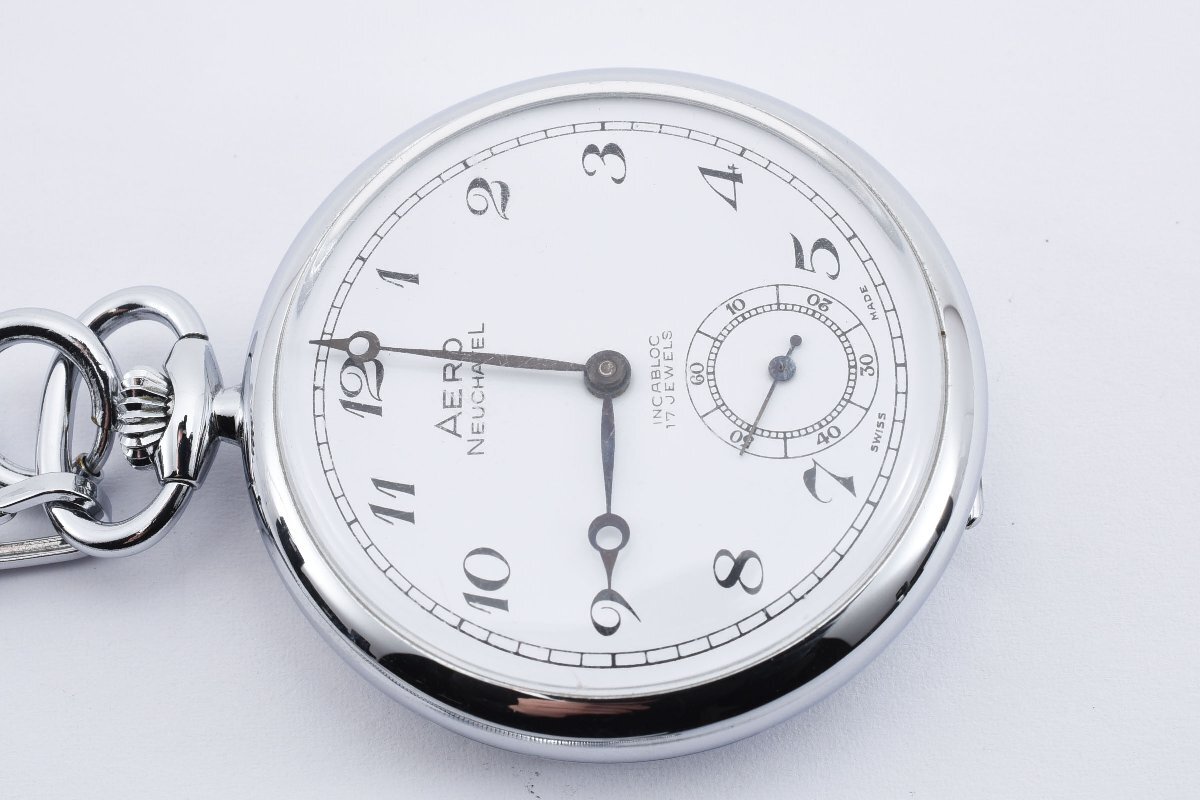稼動品 アエロ ヌーシャテル 懐中時計 スモセコ 手巻き メンズ 腕時計 AERO NEUCHATELの画像5