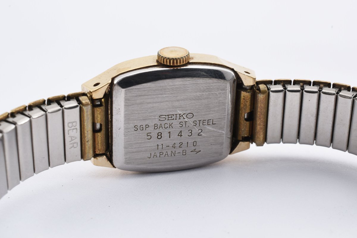 セイコー 17JEWELS 11-4210 クォーツ レディース 腕時計 SEIKOの画像3