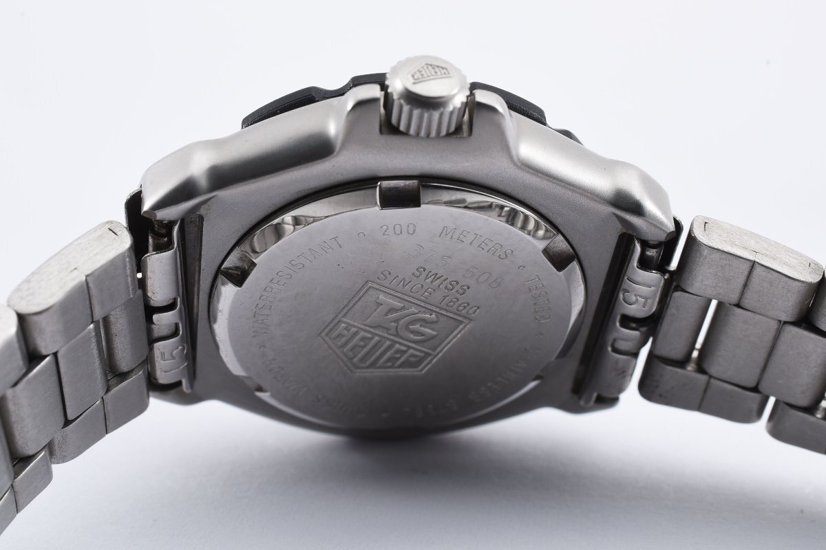 タグホイヤー プロフェッショナル デイト ダイバー 375.508 クォーツ レディース 腕時計 TAGheuerの画像3