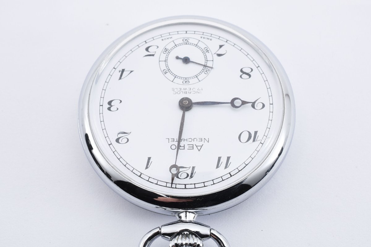 稼動品 アエロ ヌーシャテル 懐中時計 スモセコ 手巻き メンズ 腕時計 AERO NEUCHATELの画像4