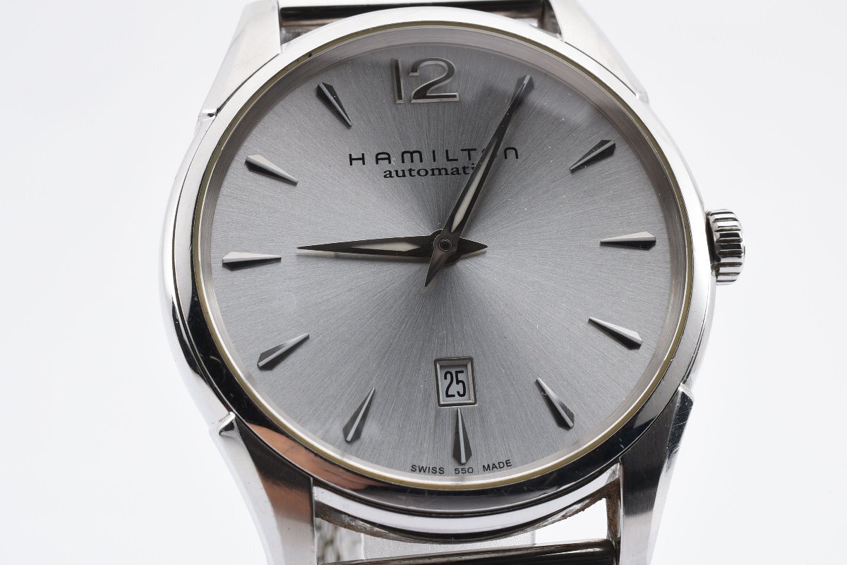稼働品 ハミルトン デイト ラウンド 裏スケ H386150 自動巻き メンズ 腕時計 HAMILTONの画像1