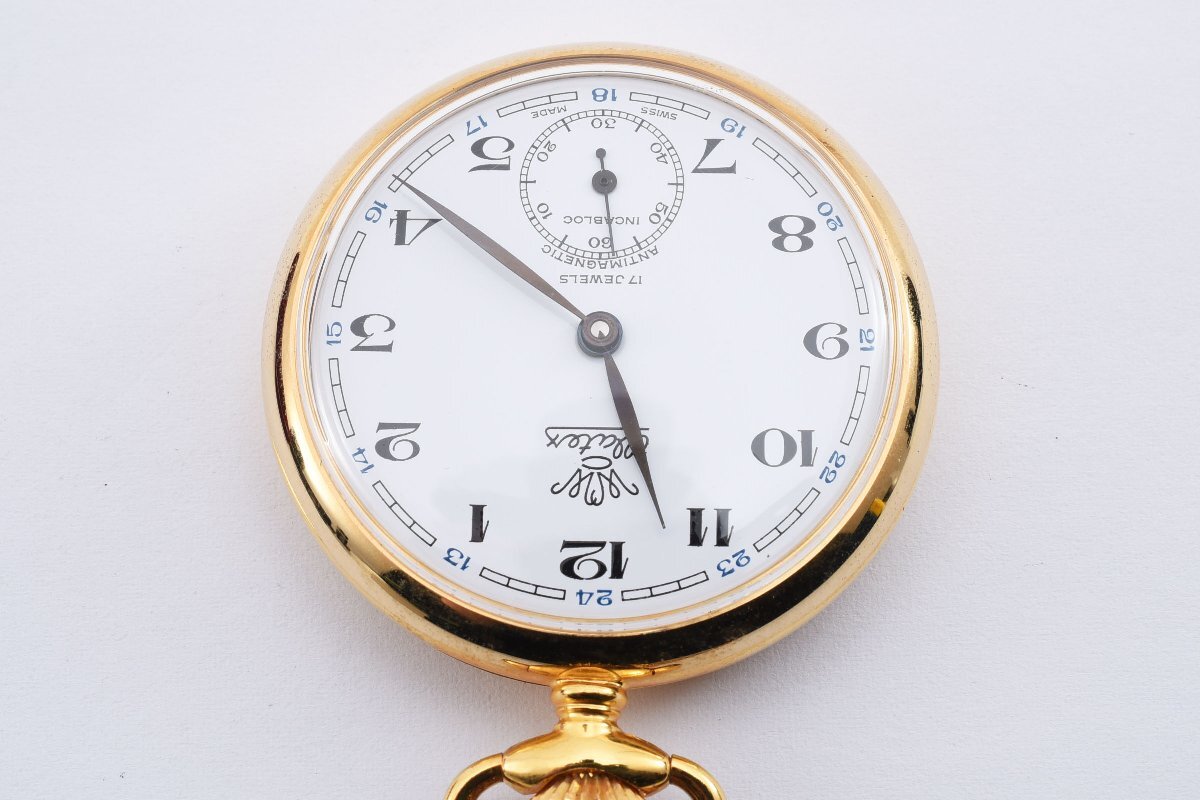 稼働品 ワテックス 懐中時計 スモセコ ゴールド 手巻き メンズ 腕時計 WATEX