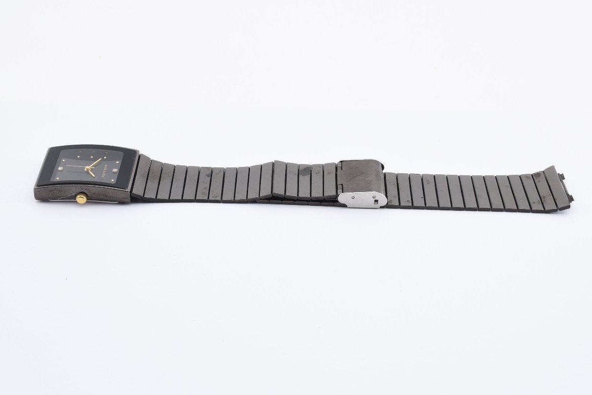 アリスアリッサ 石付き AA-102 スクエア ブラック レディース 腕時計 ALICEALISSAの画像2