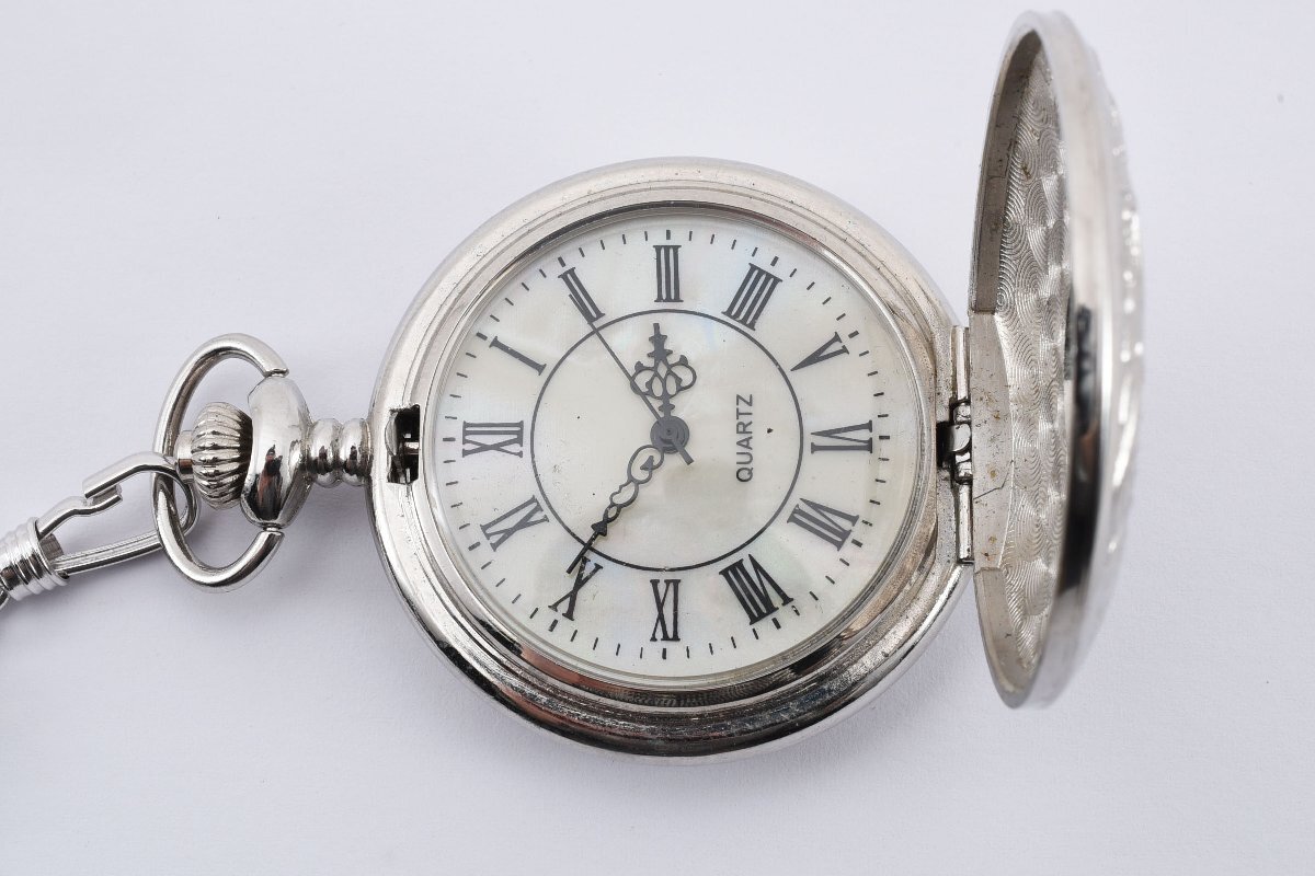 懐中時計 クオーツ ラウンド 腕時計の画像5