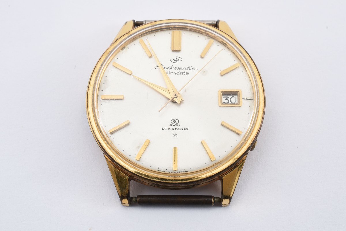 稼働品 セイコー セイコーマティック スリムデイト ゴールド デイト 自動巻き メンズ 腕時計 SEIKOの画像1