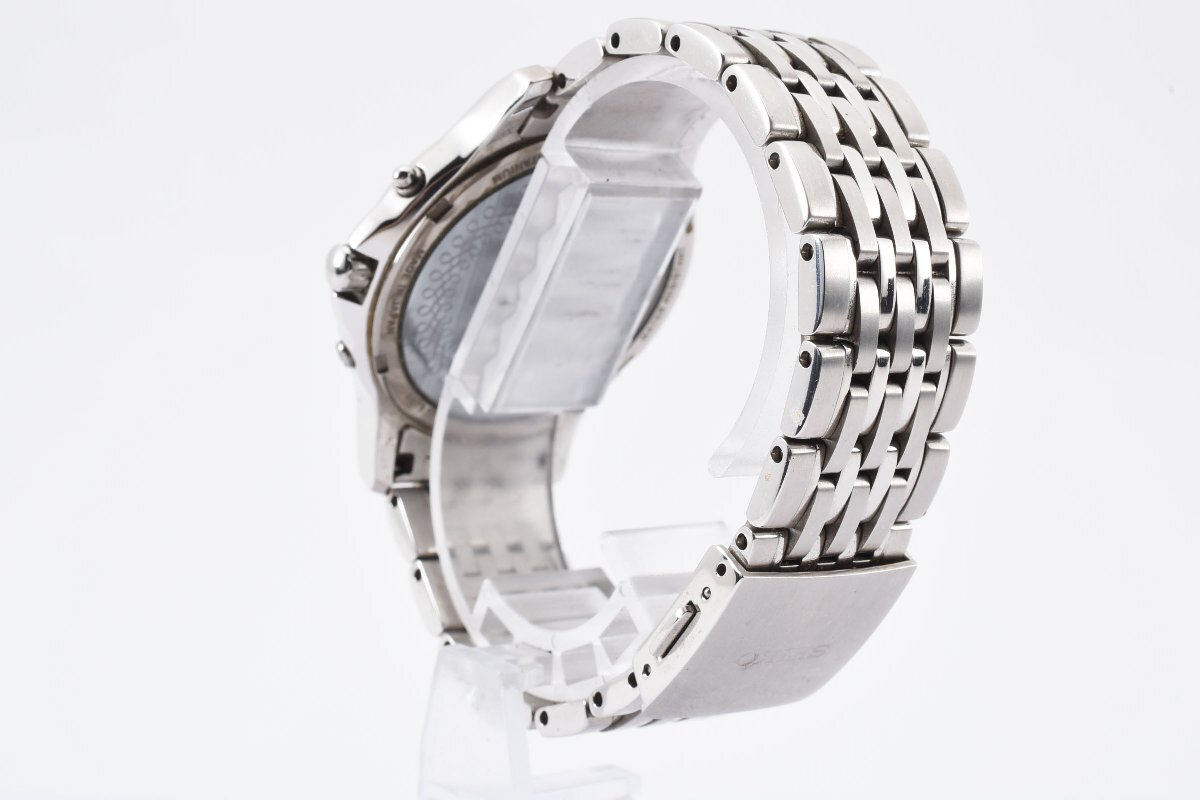 セイコー デイト ラウンド コンビ ソーラー メンズ 腕時計 SEIKOの画像8