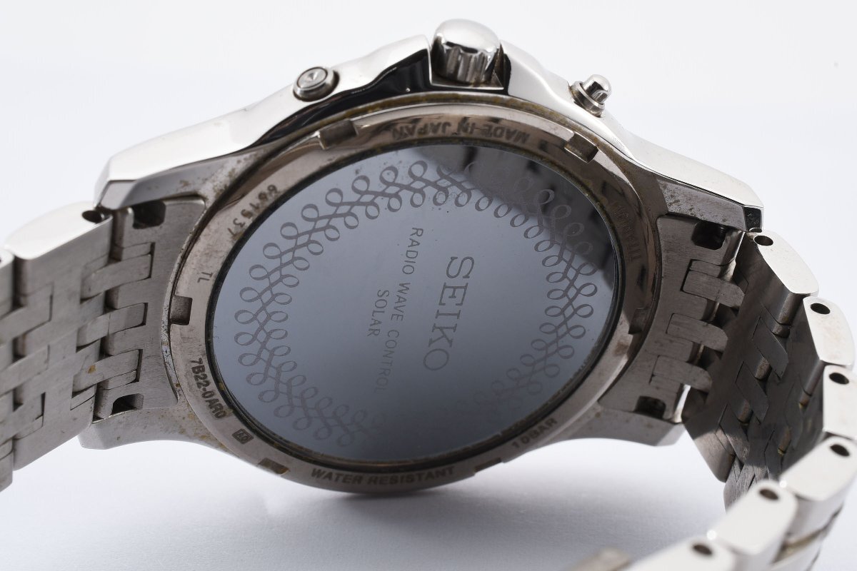 セイコー デイト ラウンド コンビ ソーラー メンズ 腕時計 SEIKOの画像5