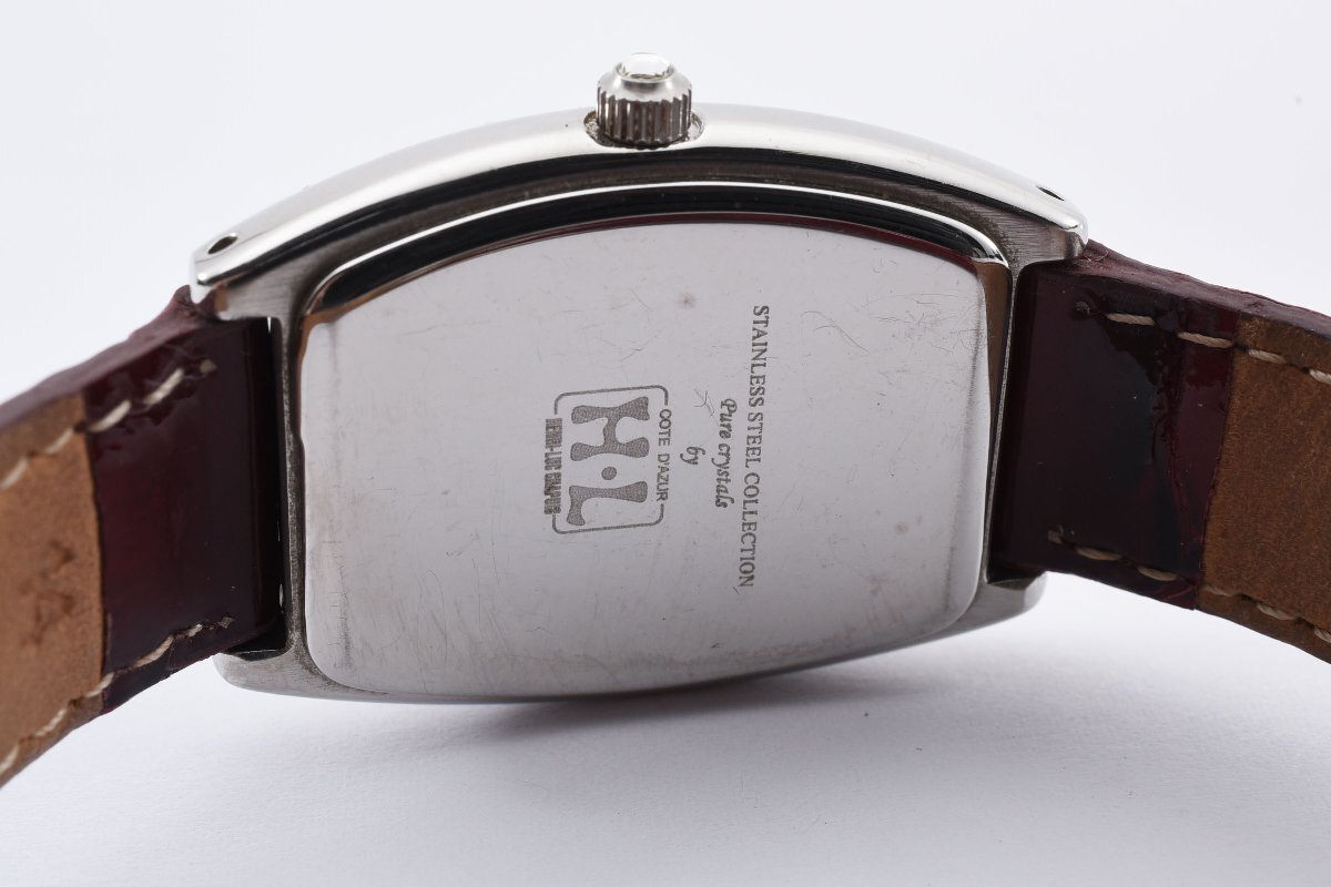 アッシュエル デイト スクエア シルバー クォーツ レディース 腕時計 H・Lの画像5