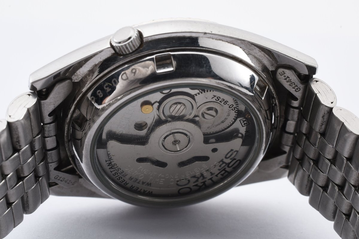 稼働品 セイコー ファイブ デイデイト 裏スケ ゴールド 7S26-0500 自動巻き メンズ 腕時計 SEIKOの画像5