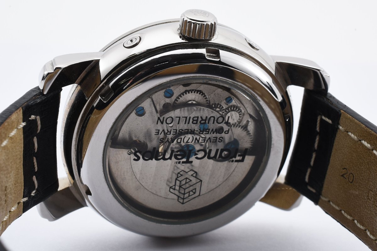フランテンプス トリプルカレンダー スケルトン 自動巻き メンズ 腕時計 Franc Temps RAPIERの画像5