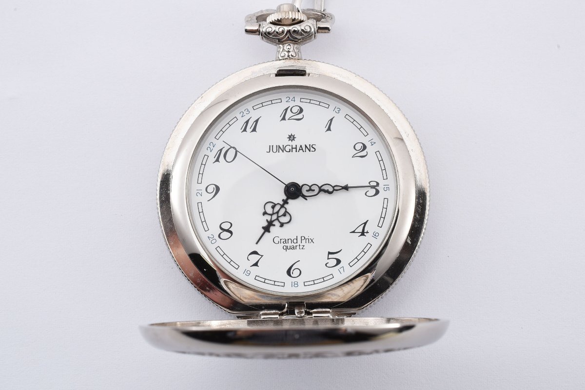 ユンハンス 懐中時計 グランプリ ラウンド 白文字盤 クオーツ メンズ 腕時計 JUNGHANSの画像1