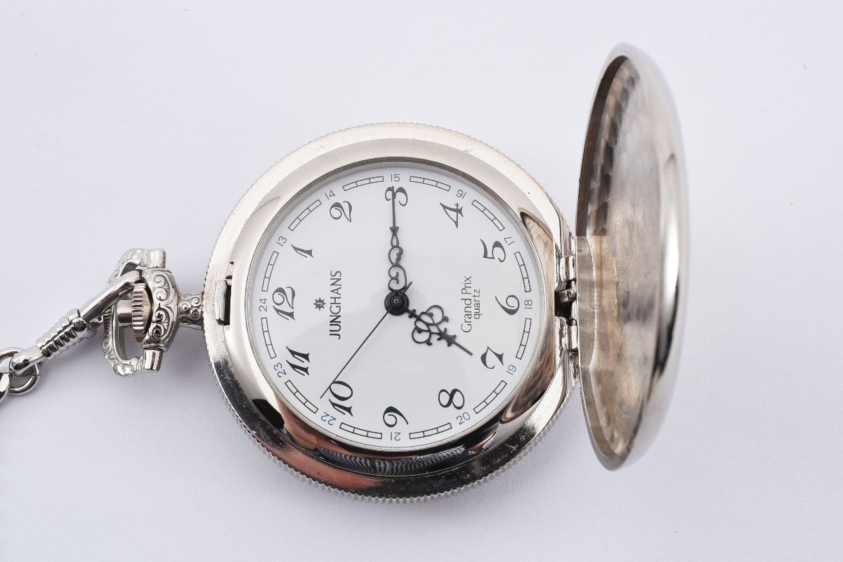 ユンハンス 懐中時計 グランプリ ラウンド 白文字盤 クオーツ メンズ 腕時計 JUNGHANSの画像5