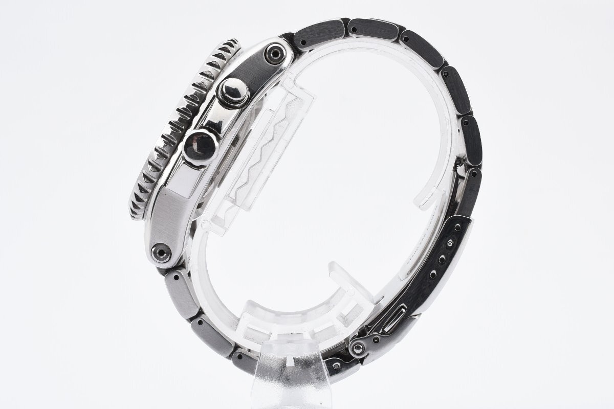 稼働品 セイコー キネティック 5M62-0BL0 デイト ラウンド シルバー クォーツ メンズ 腕時計 SEIKO