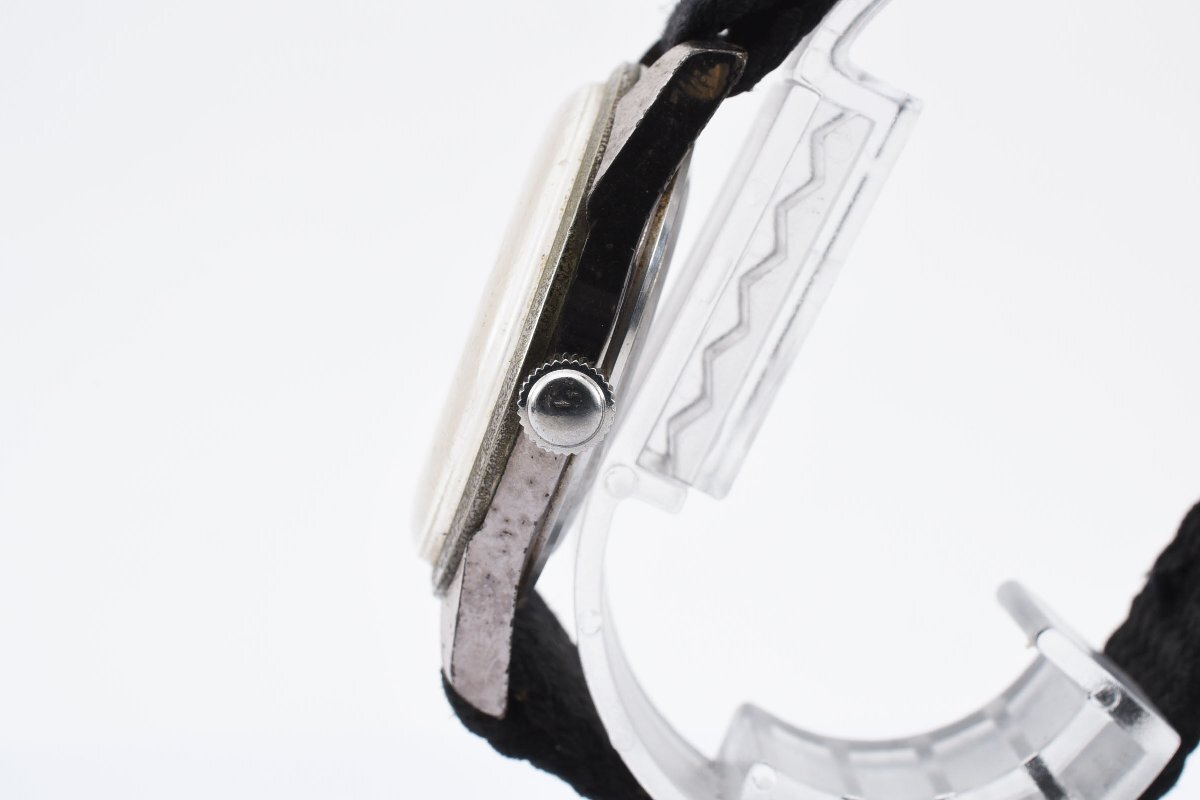 稼働品 セイコー スポーツマチック デイト ラウンド シルバー 手巻き メンズ 腕時計 SEIKOの画像4