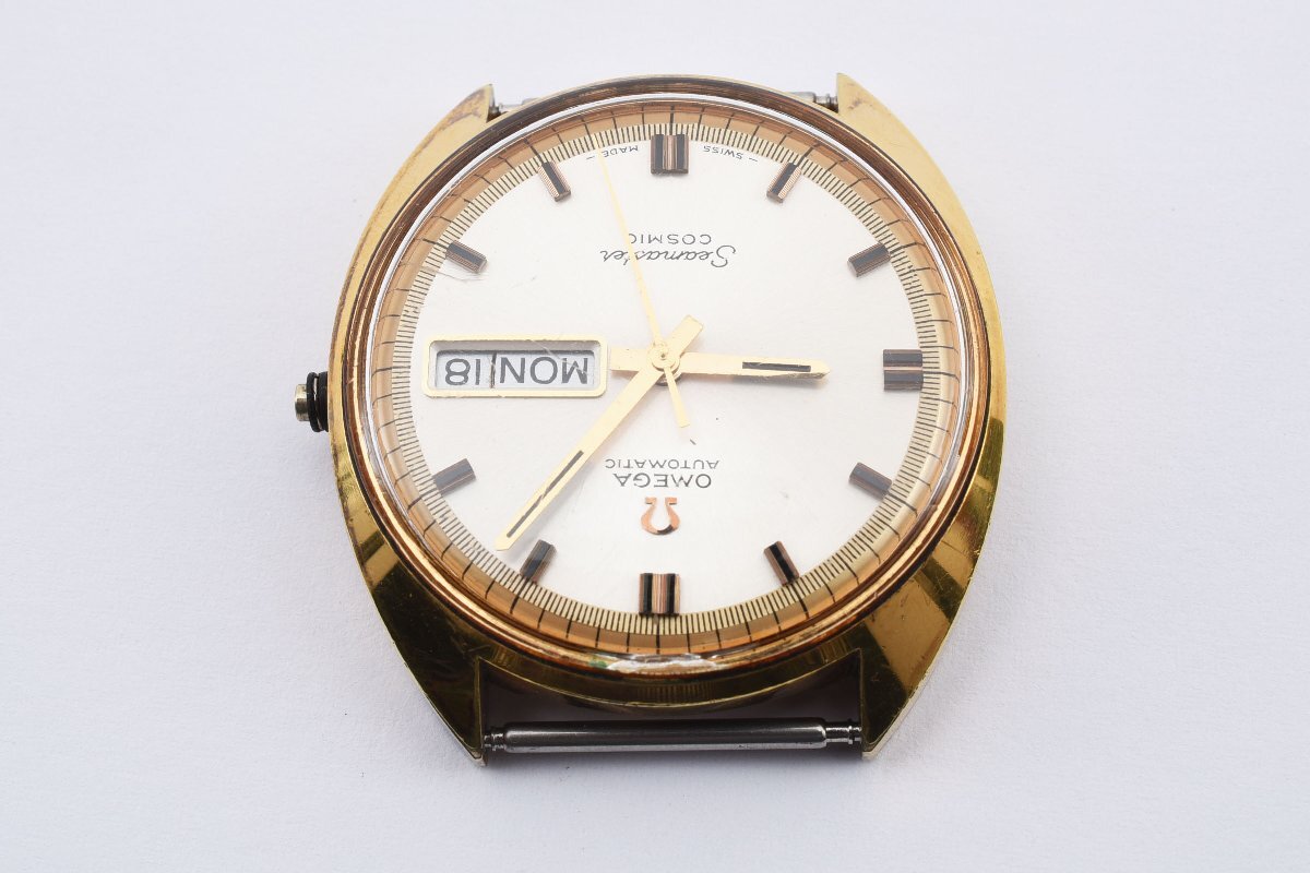 オメガ シーマスター コスミック デイデイト ラウンド ゴールド 166036-T00L 自動巻き メンズ 腕時計 OMEGA_画像3