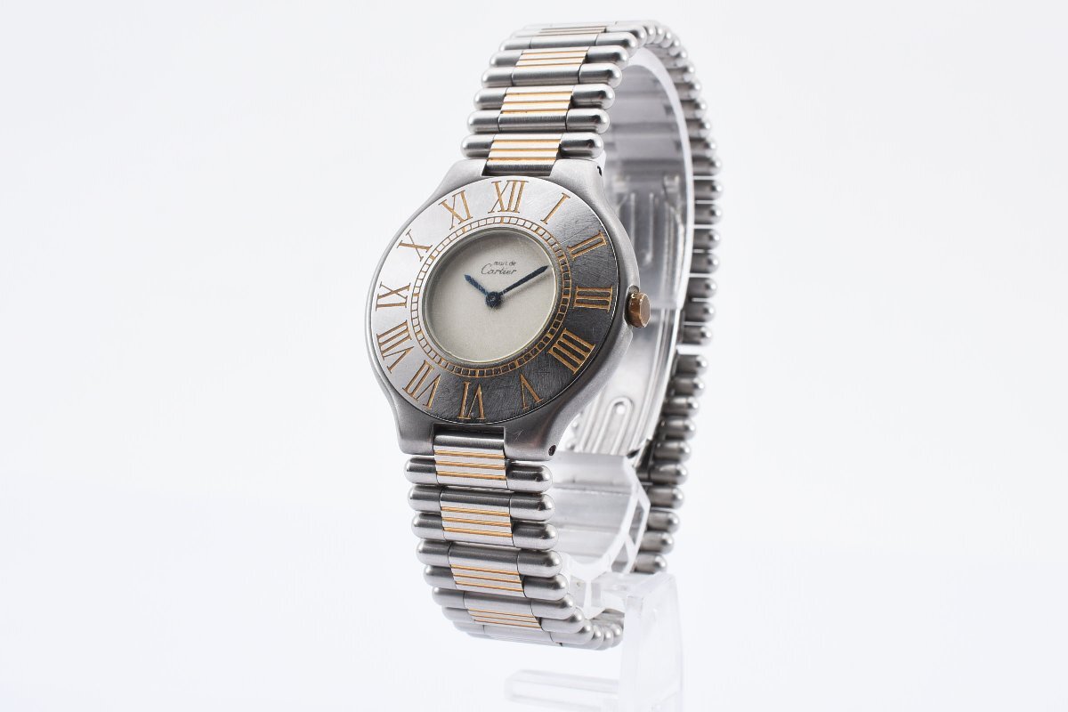 カルティエ マスト21 ラウンド コンビ クォーツ レディース 腕時計 Cartierの画像2