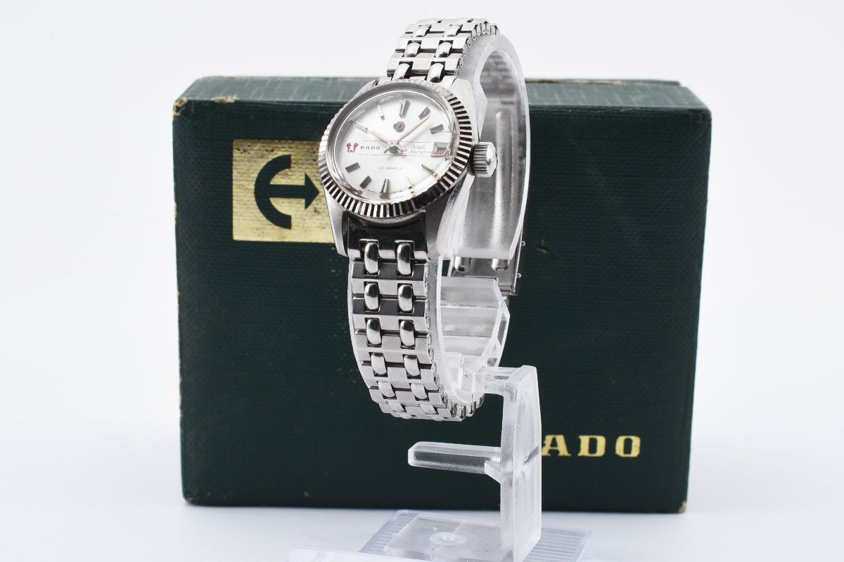 箱入り 稼働品 ラドー パープルホース デイト 自動巻き レディース 腕時計 RADO_画像1