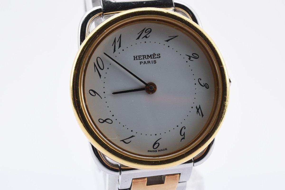  прекрасный товар Hermes aruso- раунд комбинированный кварц женские наручные часы HERMES