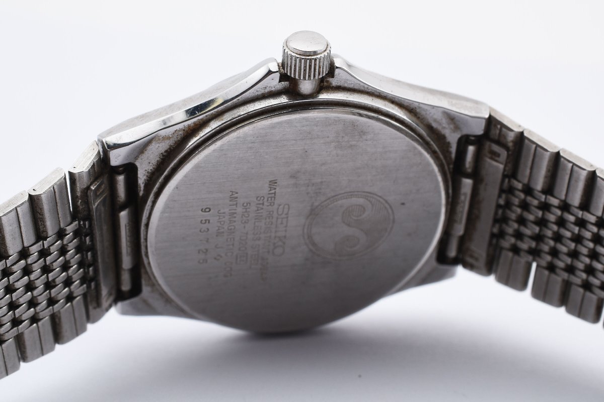 セイコー クロノス 5H23-7D20 デイデイト ラウンド シルバー クォーツ 腕時計 SEIKOの画像5