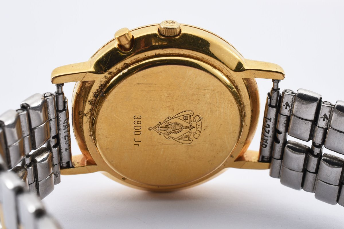 グッチ 3800Jr デイト スモセコ ラウンド クォーツ メンズ ボーイズ 腕時計 GUCCI_画像5