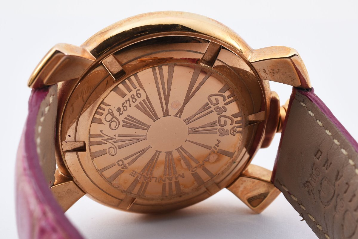 ガガミラノ マヌアーレ40 ラウンド ゴールド クォーツ メンズ 腕時計 GAGA MILANOの画像5