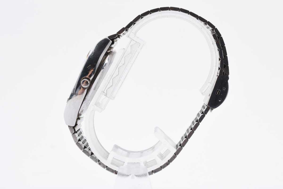 セイコー エンブレム 4120-5000 スクエア シルバー クォーツ メンズ 腕時計 SEIKO emblemの画像7