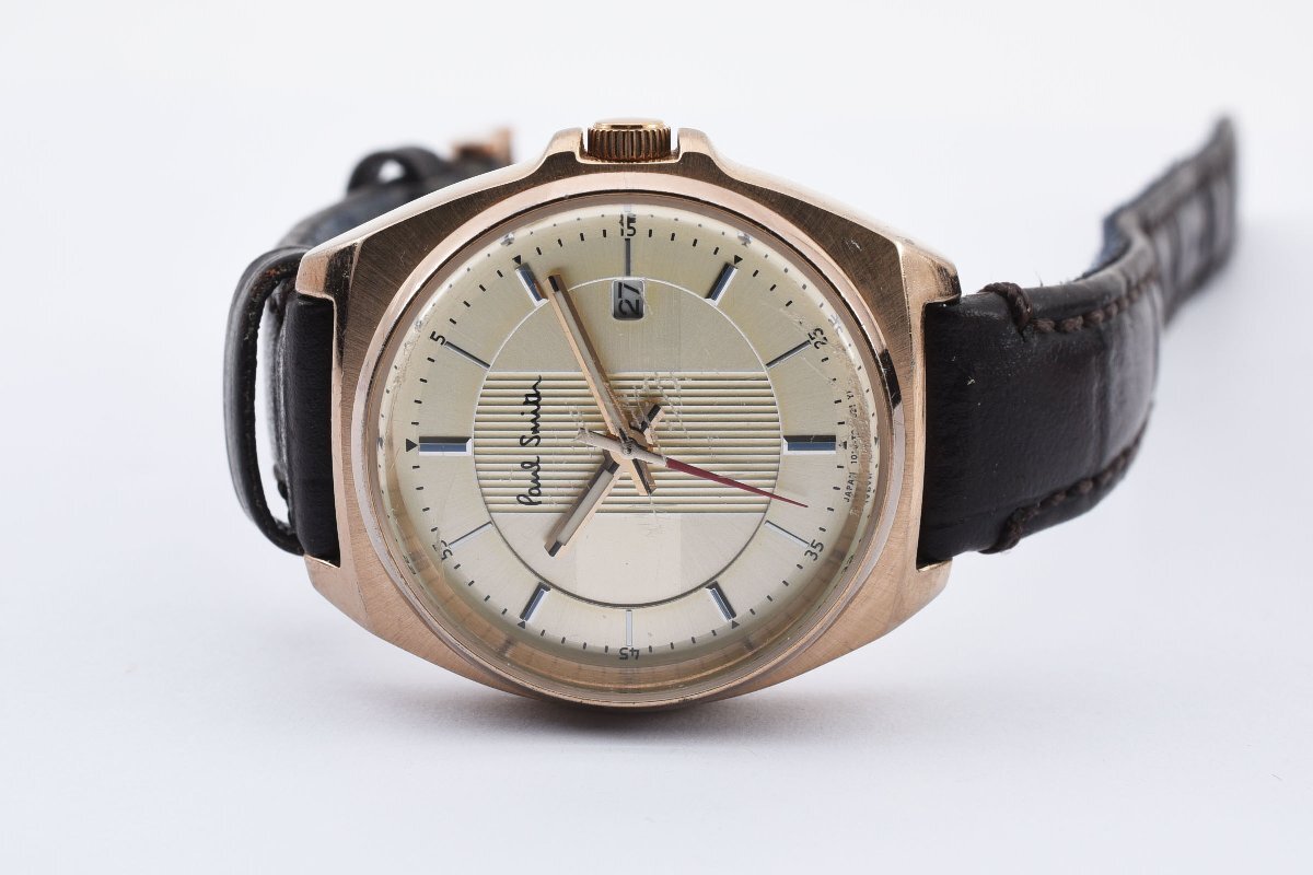  прекрасный товар Paul Smith пара часы Date раунд комбинированный кварц наручные часы PaulSmith