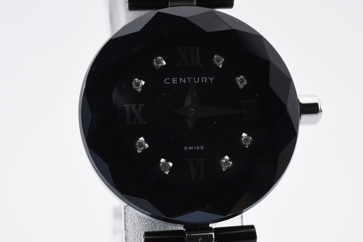 石付き センチュリー タイムジェム ラウンド クォーツ レディース 腕時計 CENTURY_画像1