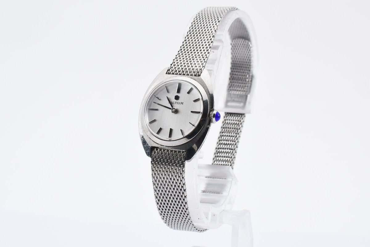 美品 ウォルサム P8A0201 ラウンド シルバー 手巻き レディース 腕時計 WALTHAM_画像2