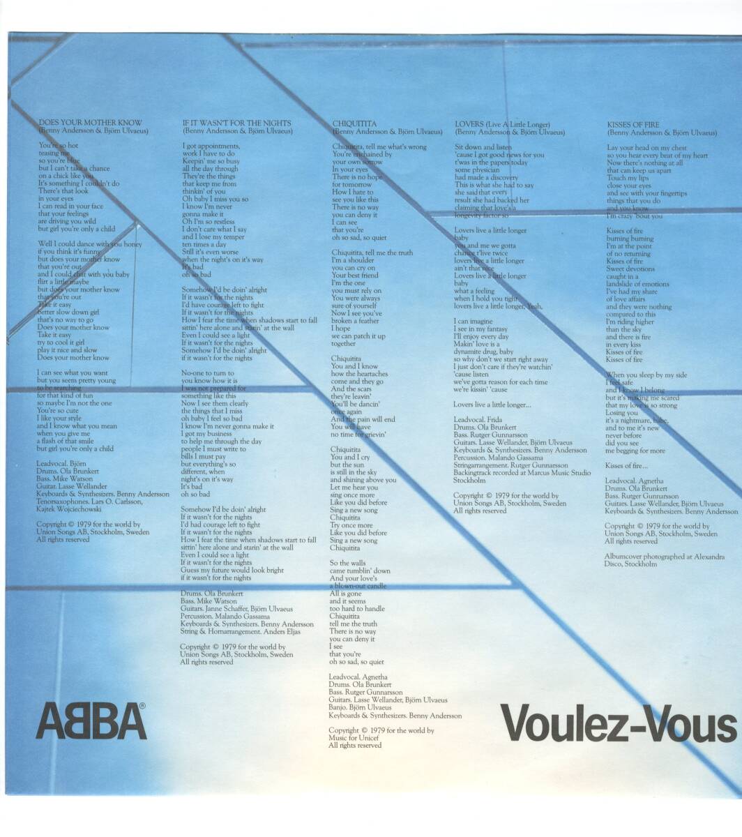 LP アバ　ヴーレ・ヴー ABBA / Voulez-Vous【Y-975】_画像4