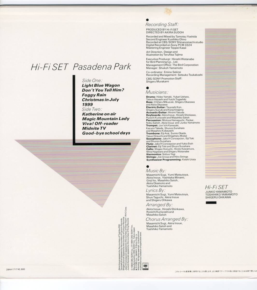 LP Hi-Fi SET / Pasadena Park【J-895】_画像2