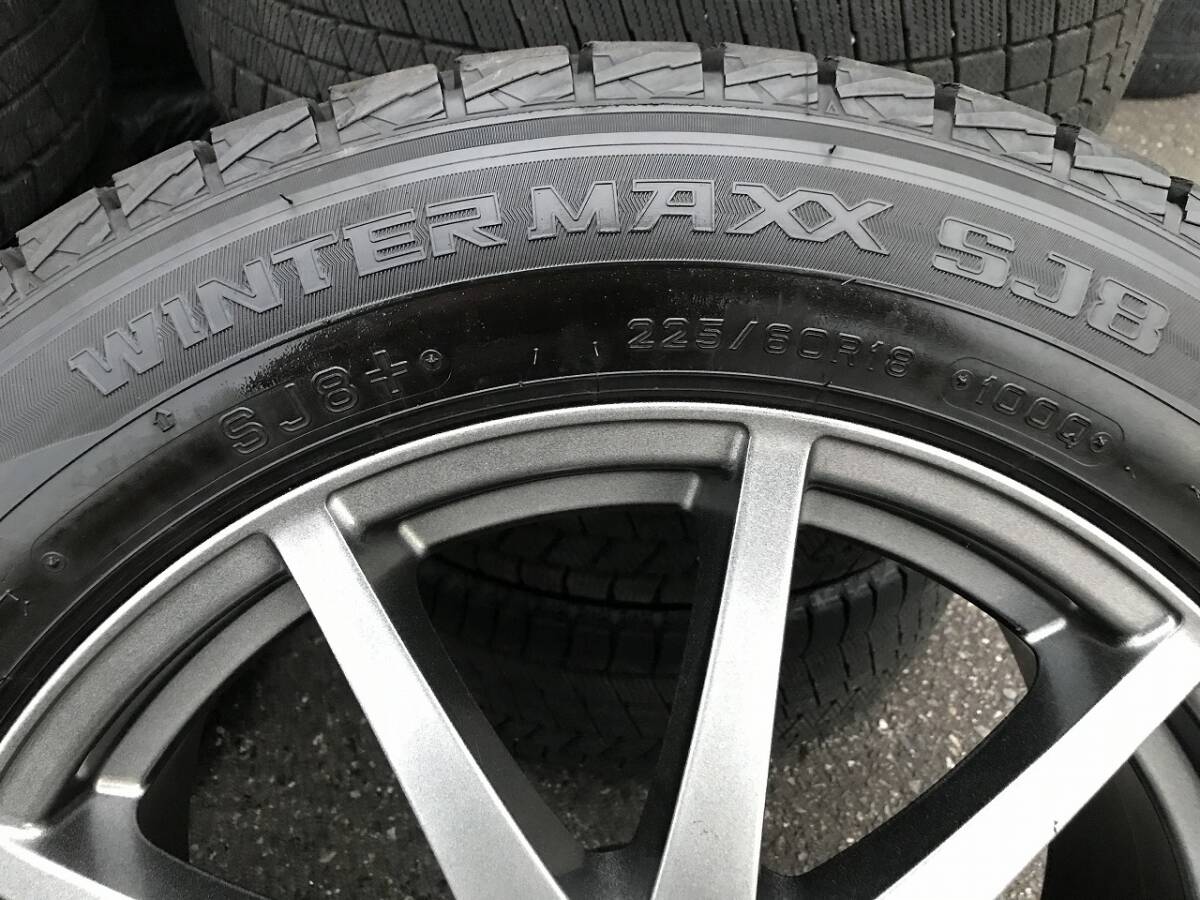 TOYOTAハリア-(6AA-AXUH80)用　社外18アルミ+WINNERS+DUNLOP　WINTERMAXX4本セット中古品の出品です_画像8