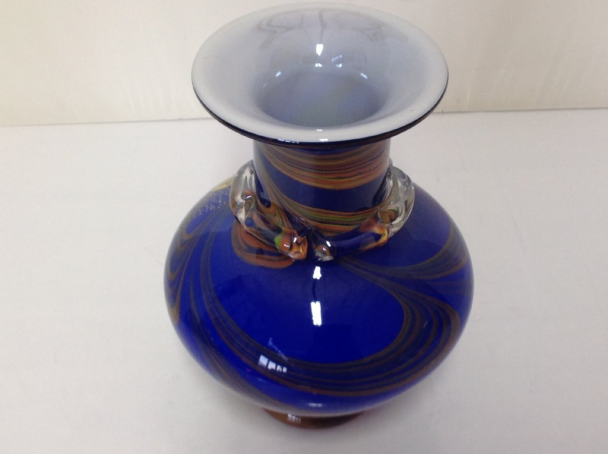 【未使用】KAMEI GLASS OSAKA カメイガラス 花瓶 花器 マーブル_画像5
