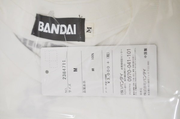 未使用 デジモンストーリー展 オリジナル Tシャツ Mサイズ ドット ホワイト BANDAIの画像5