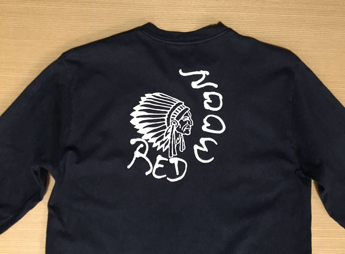 希少 90s レッドムーン 長袖 Tシャツ REDMOON 00s Y2K ビンテージ RED MOON バイカー インディアン レザーウォレット 財布 ジャケット_画像9