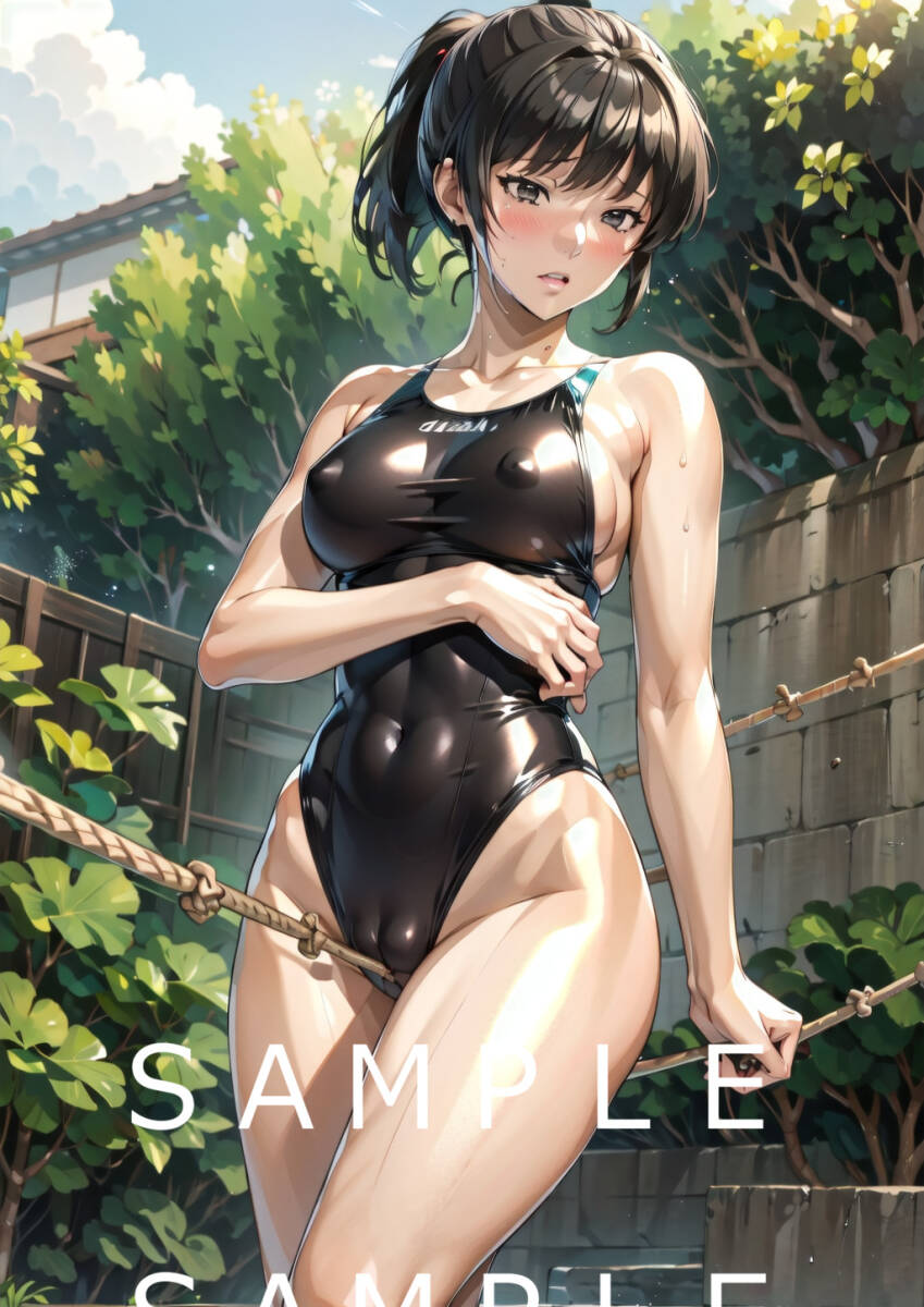 (sedu-34)amagamiA4 size poster same person anime amagamiSS...A4 poster same person illustration fan art sexy beautiful young lady 