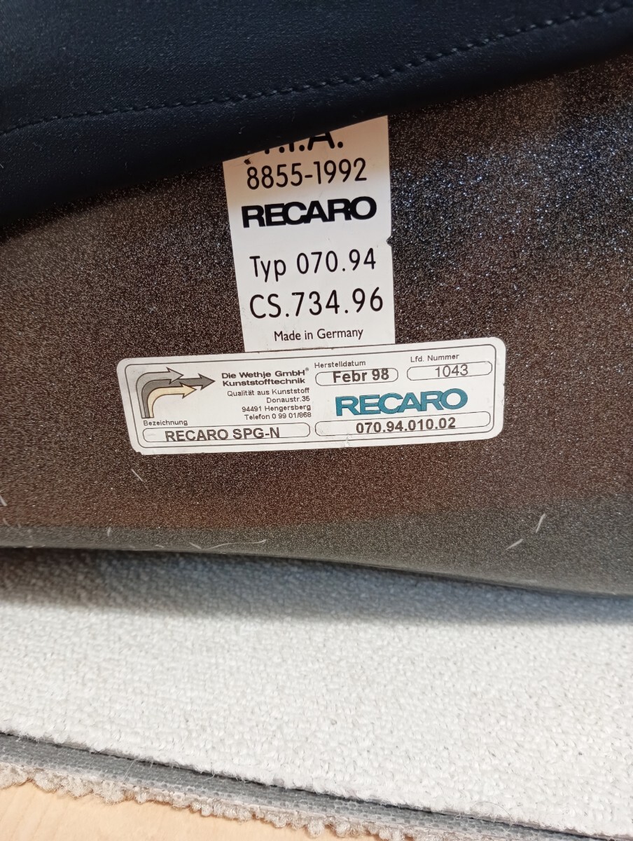 美品　RECARO SP-GN black 　張替え後未使用　正規品です！！　　レカロ　sp-g RS-G TS-G_画像6