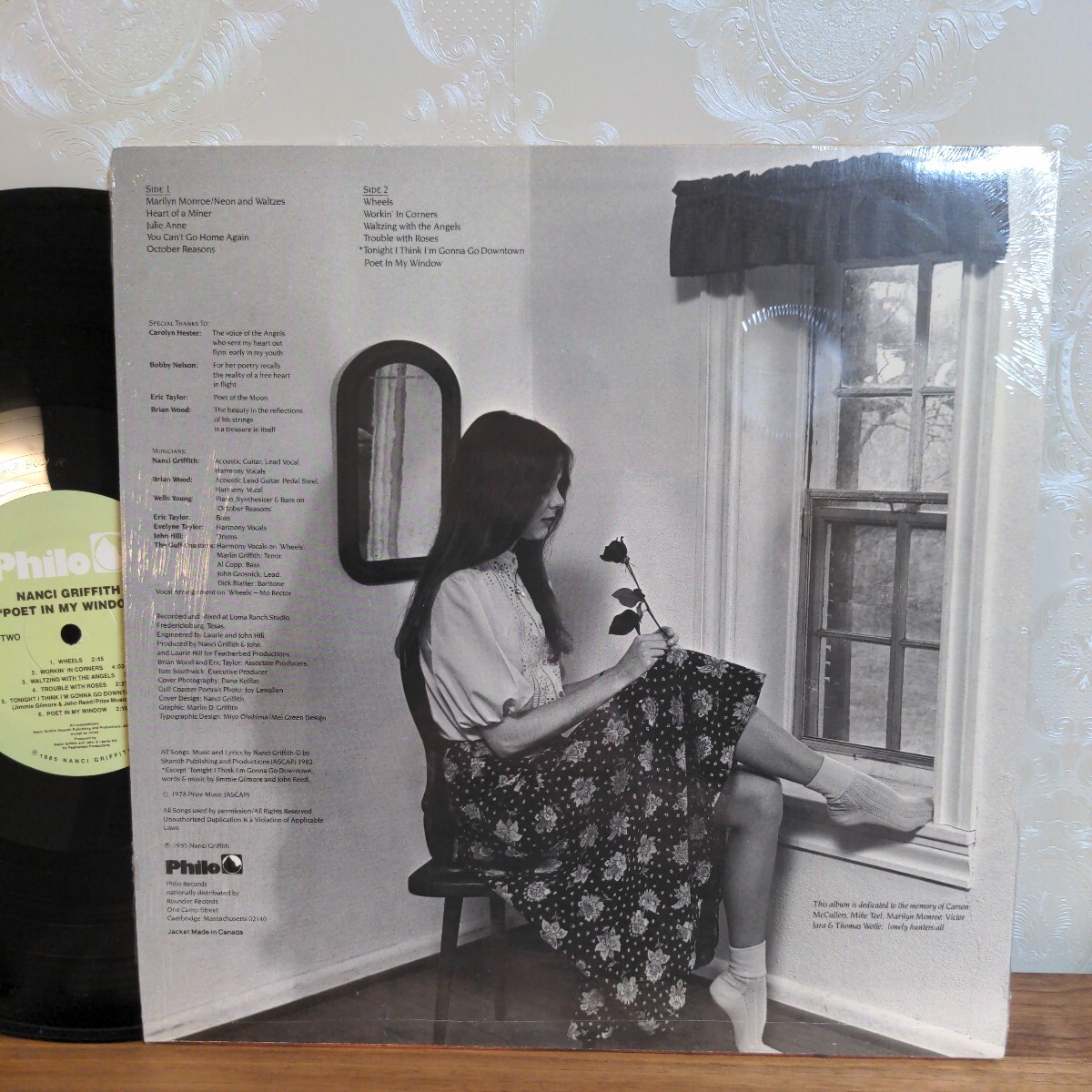 Nanci Griffith / Poet In My Window (輸入盤LP) ナンシー・グリフィスの画像10