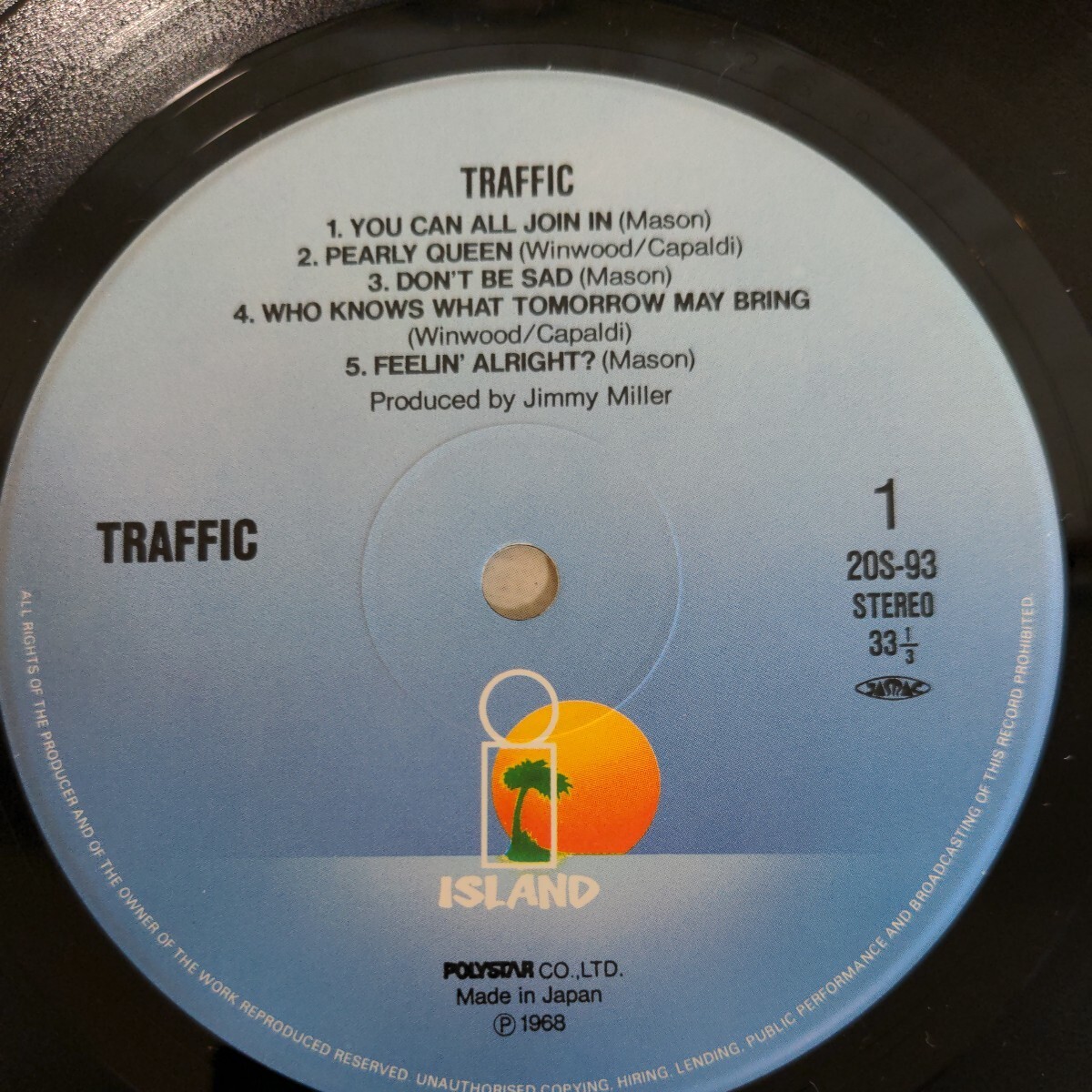 Traffic LPレコード 日本盤 トラフィック スティーブ・ウィンウッド_画像3