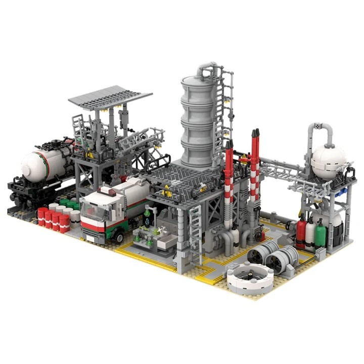 【国内発送・送料込み】箱なし LEGO レゴ ブロック互換 化学プラント 2,142ピース