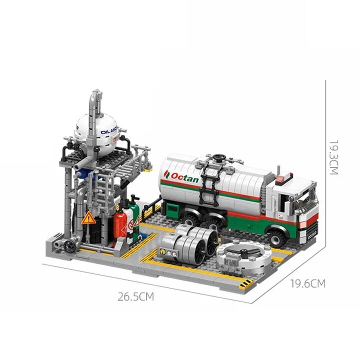【国内発送・送料込み】箱なし LEGO レゴ ブロック互換 化学プラント 2,142ピース
