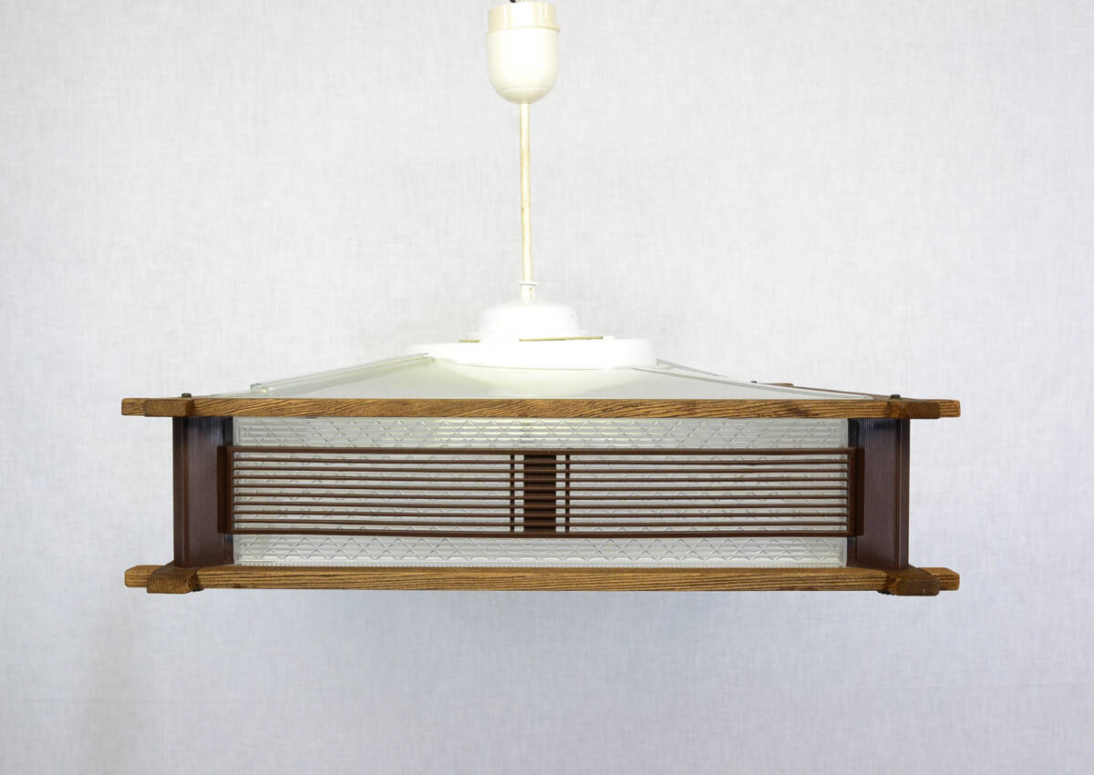 和風の天井照明器具 本体50cm四方×厚み12.5cm 中古品