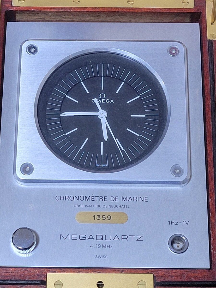 オメガ OMEGA 置時計 高周波 4.19MHz クロノメーター/ マリンクロノメーター アンティーク 中古 動作品の画像2