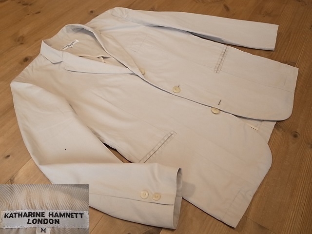 KATHARINE HAMNETT LONDON Katharine Hamnett London cotton beige 3. tailored jacket blaser size M